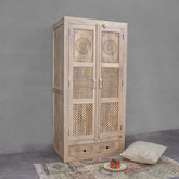 Dravidian Solid Wood Wardrobe - Fabuliv